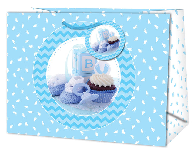 Dárková taška Jumbo (TJ) matt o rozměrech 33x13,7x44,5cm s motivem narození chlapečka 22432 TJ.jpg#15077#ed0c046398fc