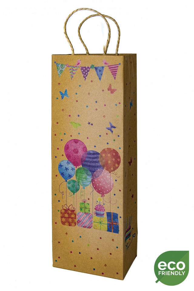 Dárková taška na láhev (TB) ECO o rozměrech 12,6x8,9x36 cm s motivem balónků 22417 TB.jpg#15093#387d5cc91734