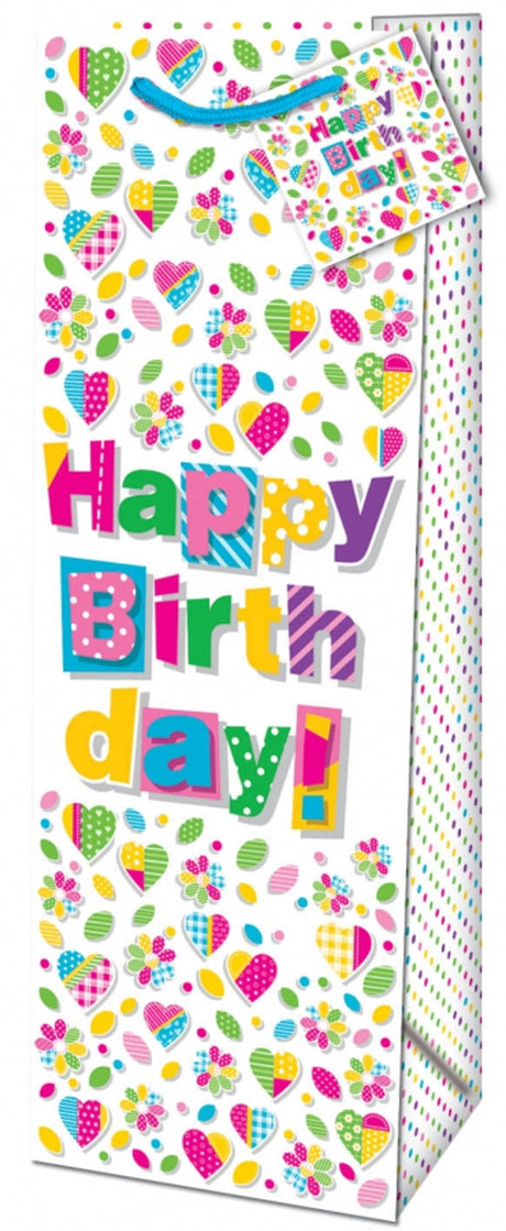 Dárková taška na láhev (TB)  č. 21812 TB Happy Birthday 21812 TB.jpg