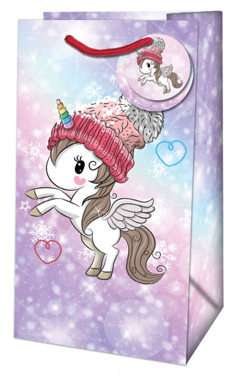 Dárková taška vánoční Picollo (TP) -VÁNOČNÍ JEDNOROŽEC-11x6,5x21cm 219502 TP.jpg