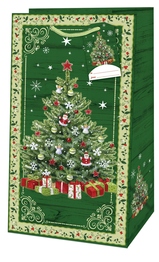 Dárková taška vánoční Picollo (TP) - VÁNOČNÍ STROMEČEK -11x6,5x21cm 222527 TP.jpg