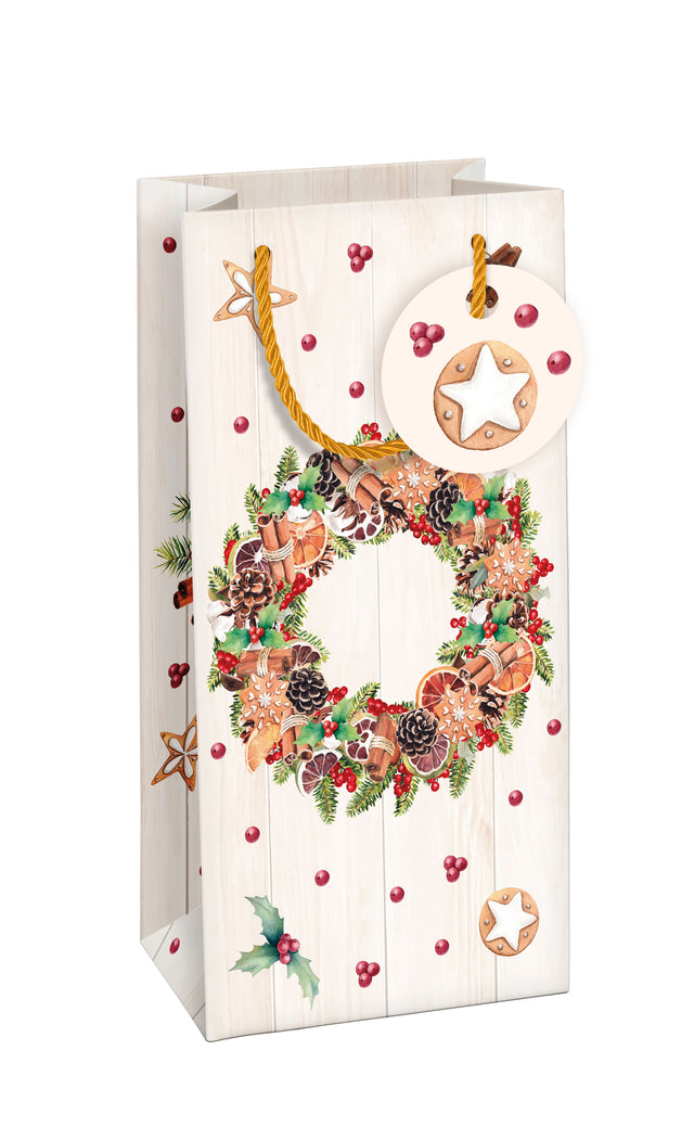 Dárková taška vánoční Picollo (TP) - VÁNOČNÍ VĚNEC -11x6,5x21cm 226519 TP.jpg#18578#47ce0804425f