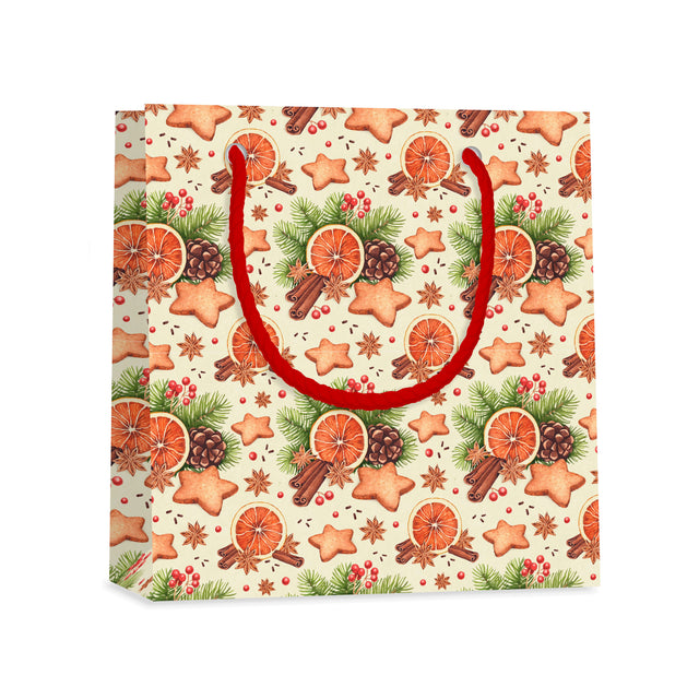 Dárková taška vánoční čtvercová (TQ) - VÁNOČNÍ CUKROVÍ - 15x6x14,5cm 225509 TQ.jpg#15299#9dc665c8469e