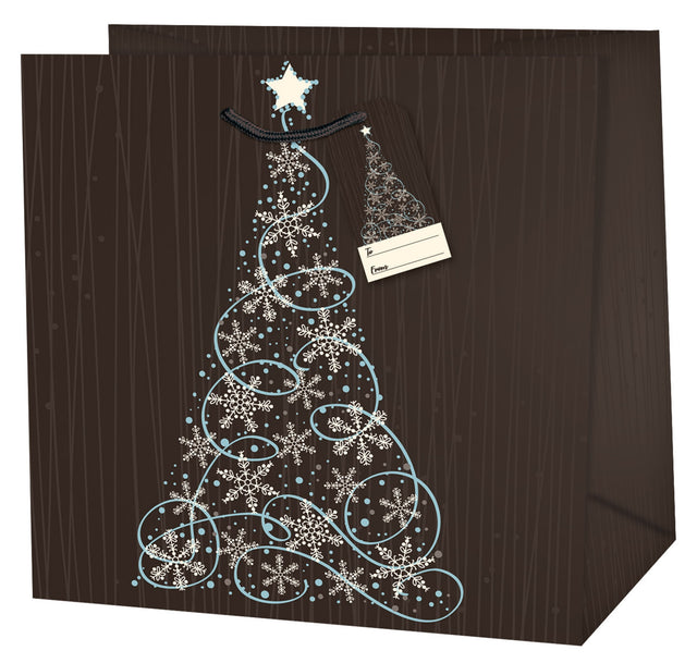 Dárková taška vánoční čtvercová (TQ) - VÁNOČNÍ STROMEČEK - 15x6x14,5cm 223513 TQ.jpg#15318#6709403c1de8