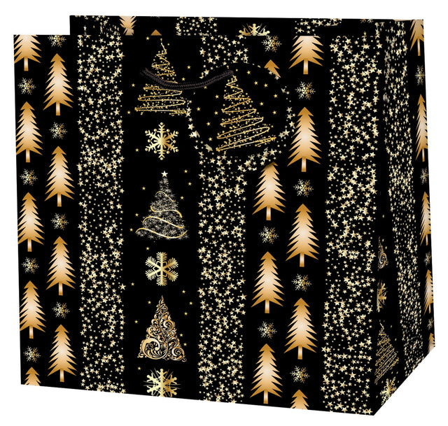 Dárková taška vánoční čtvercová (TQ) - VÁNOČNÍ STROMEČKY - 15x6x14,5cm 223528 TQ.jpg#15333#f0a670964085