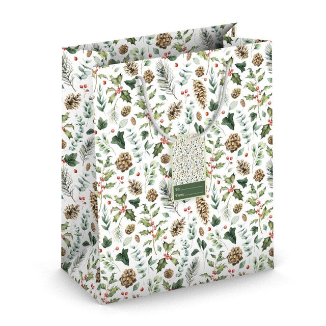 Dárková taška vánoční velká (TL) - LESNÍ ROS(TL)INY - 33x26,7x13,7cm 224517 TL.jpg