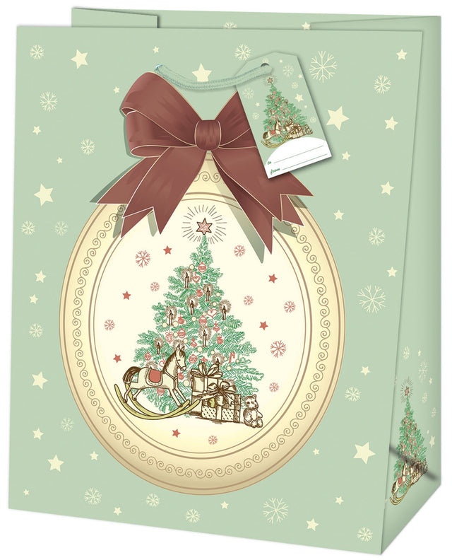 Dárková taška vánoční velká (TL) - VÁNOČNÍ STROMEČEK - 26,7x13,7x33cm 222522 TL.jpg#15629#2c3f4c2162b2
