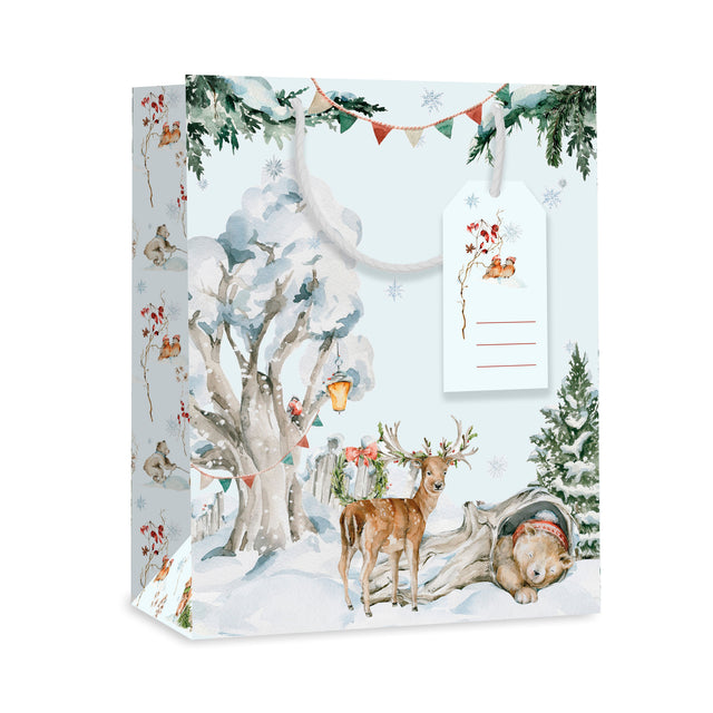 Dárková taška vánoční velká (TL) - ZIMNÍ KRAJINA - 33x26,7x13,7cm 225519 TL.jpg#15662#a8b971a9174b