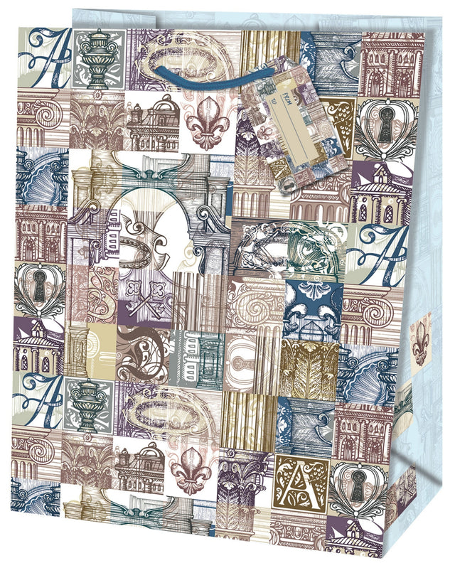 Dárková taška velká  (TL) o rozměrech 26,7x33x13,7 cm s motivem architektury 22430 TL.jpg