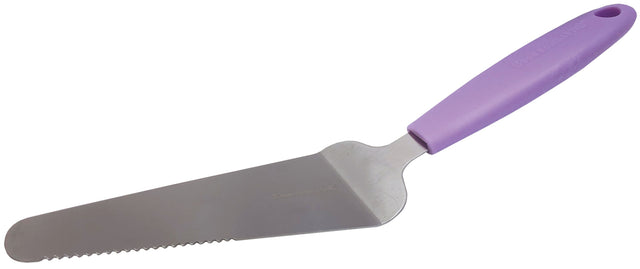 Servírovací lopatka na dort nebo koláč – nerezová servírovací lopatka – 26 a 7.5 cm – fialová rukojeť SPAT-D3_1.jpg