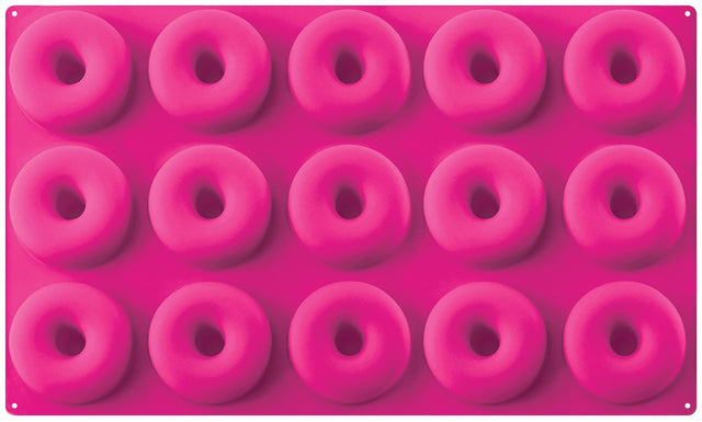 Silikonová forma na pečení pro 15 mini donutů nebo bagelů ⌀4,5 cm – 29 x 17 cm SIL-21_1.jpg