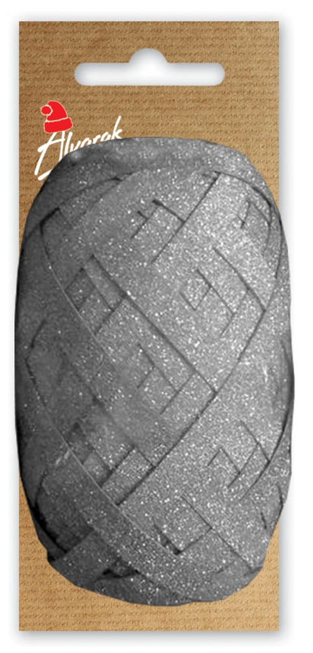 Stuha vejce Frosted - Stříbrná s třpytkami - 7.5 mm x 10 m FR07.jpg