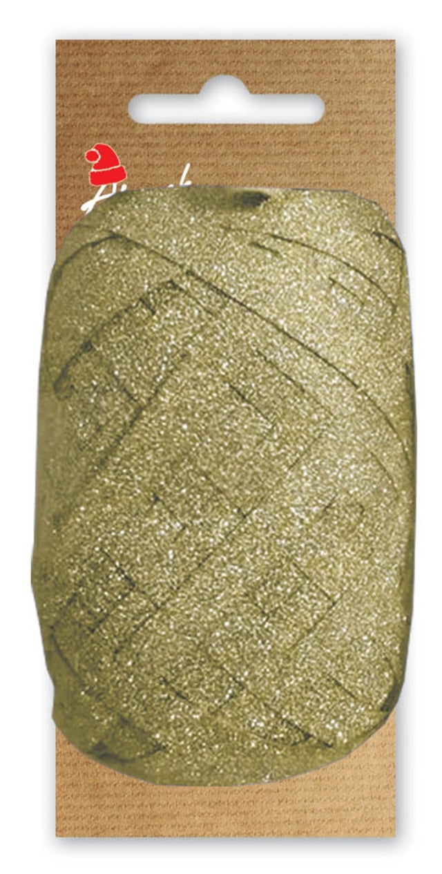 Stuha vejce Frosted - Zlatá s třpytkami - 7.5 mm x 10 m FR06.jpg