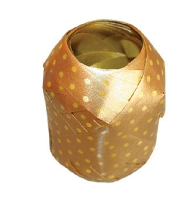Stuha vejce Polka Dots - Zlatá - 7.5 mm x 10 m V103.jpg