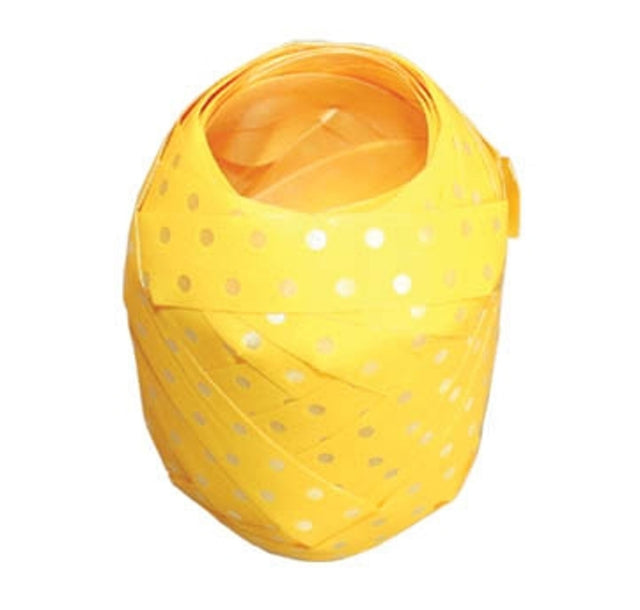 Stuha vejce Polka Dots - Žlutá - 7.5 mm x 10 m V106.jpg