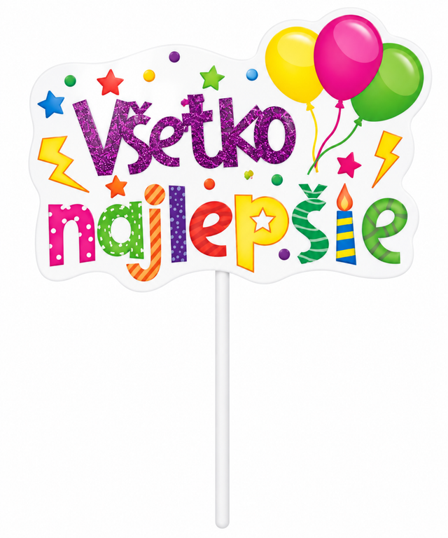 Trendy zápich na dort – Všetko Najlepšie – 23 x 12 x 15 cm (1 pc) CTOP-06_1.png#19141#96e438bd5dad