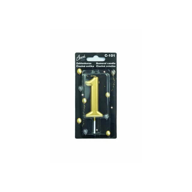 Zlatá číselná narozeninová svíčka na dort 1 (9 cm)  C-101_1.jpg